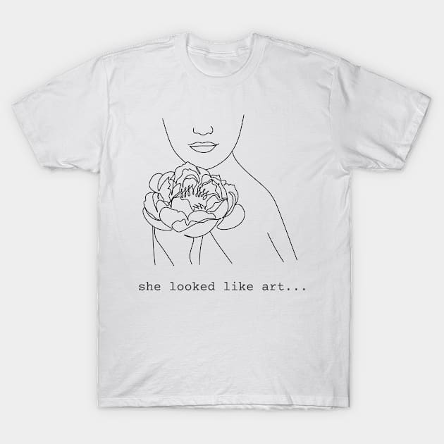 She looked like art minimalist T-Shirt by Fafi